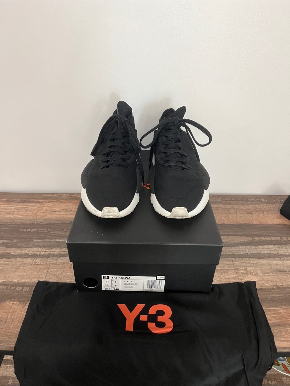 Y-3 Black and White Men's Athletic Sneakers